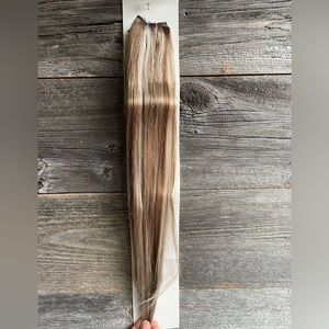 HUMAN HAIR NWT 18” wire hair extensions platinum/brown hilights